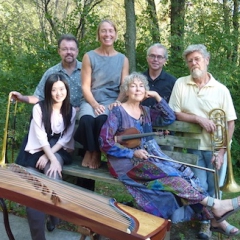 2010, with Compost Q music-dance-improvisation collective. Erik Lund, Dorothy Martirano, Kirstie Simson, Armand Beaudoin, Yu-Chen Wang