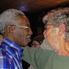 Morgan with singer Don Smith, 2015